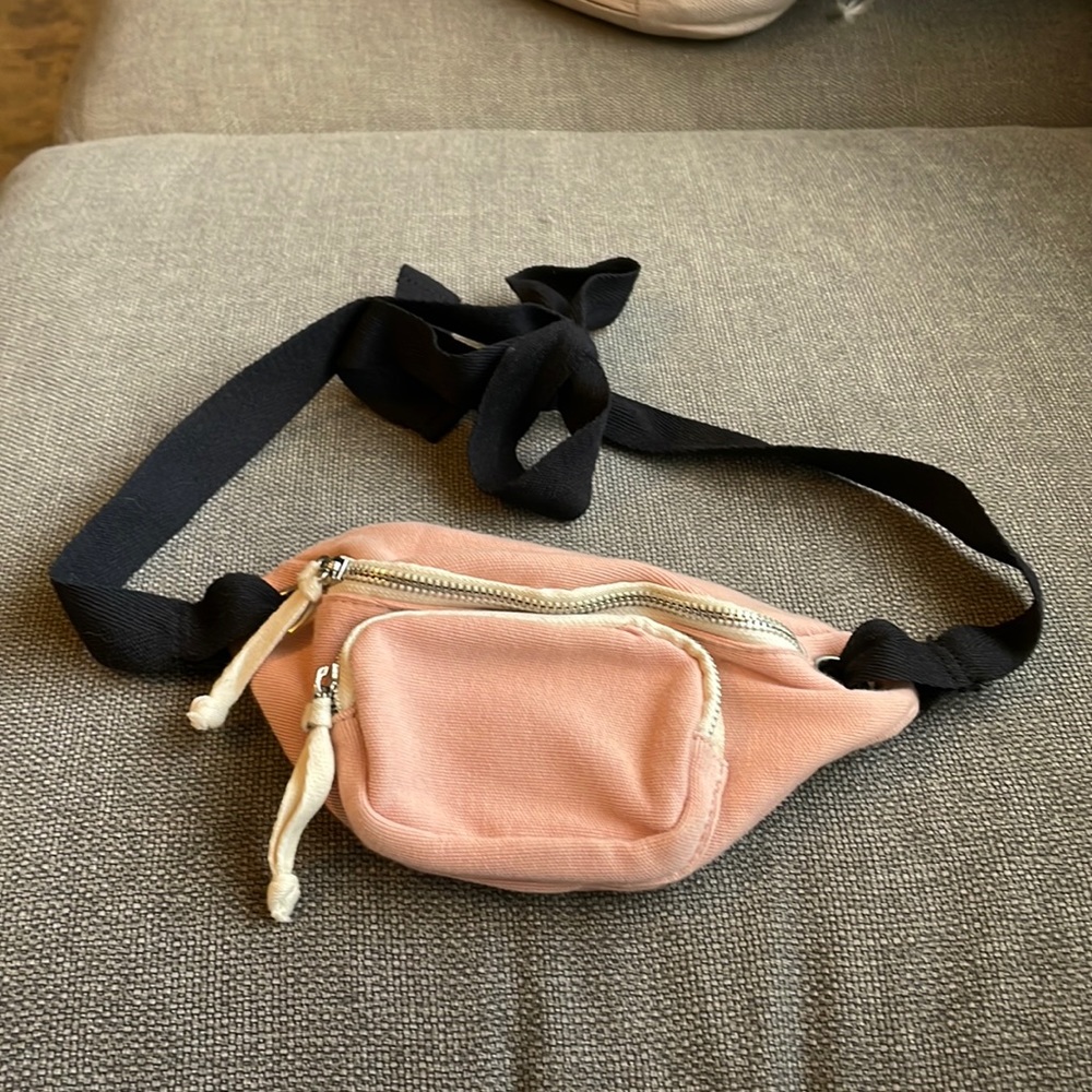 zara girls tie-on fanny pack with two pockets